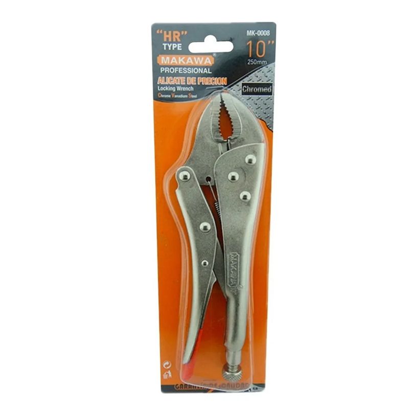 MAKAWA - Alicate Caiman De Presion Boca Curva 10 Pulgadas Mk-0008