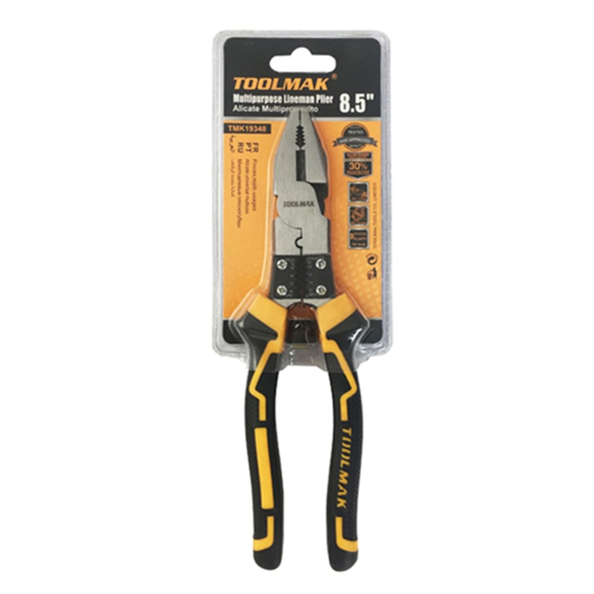 GENERICO - Alicate Universal Multuso Pelacable 8.5 Pulgadas Toolmak