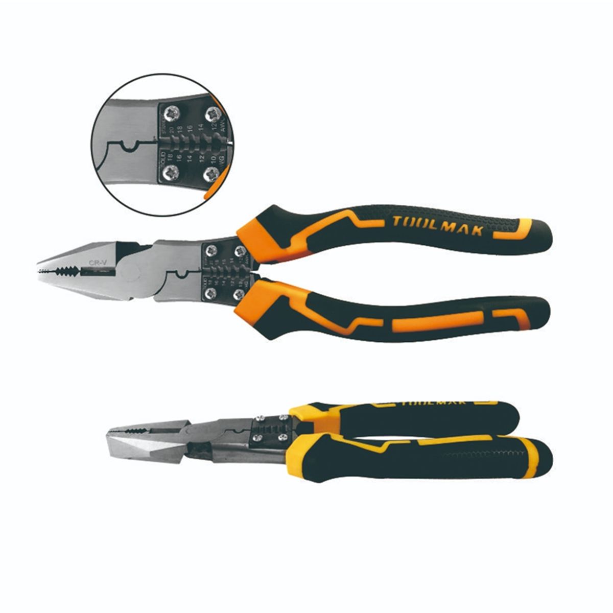 GENERICO - Alicate Universal Multuso Pelacable 8.5 Pulgadas Toolmak