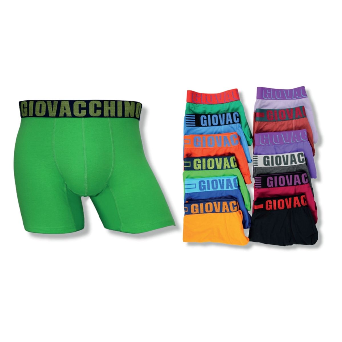 GIOVACCHINO - Pack de 12 Boxer Medio Algodón Hombre.