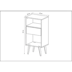 TECNOMOBILI - ESTANTERIA BLANCO CAFE E1715