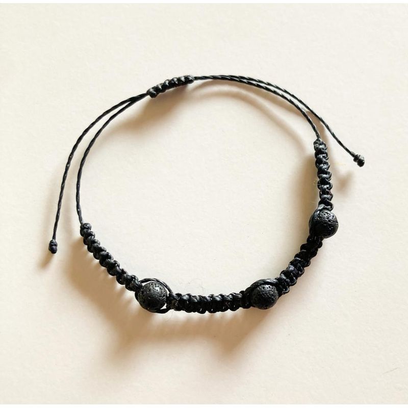 EL BAZAR DE ELLA - Pulsera hombre piedra volcánica