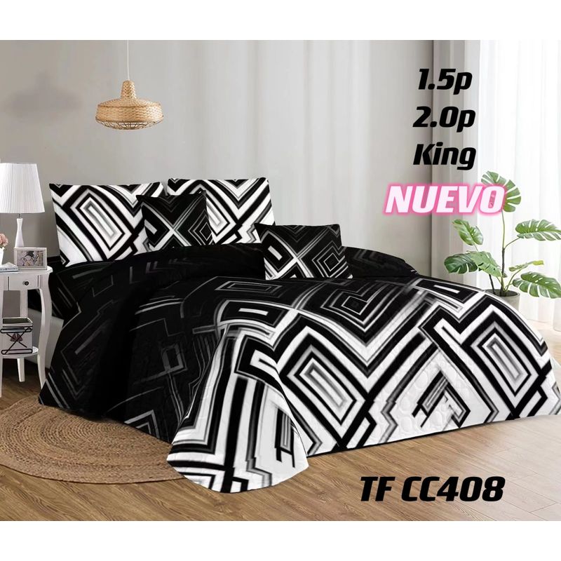 ANGELES DEL HOGAR - Cobertor de verano Quilt 2 plaza
