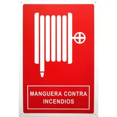 GENERICO - Señalética Manguera Contra Incendios 20x30cm PP