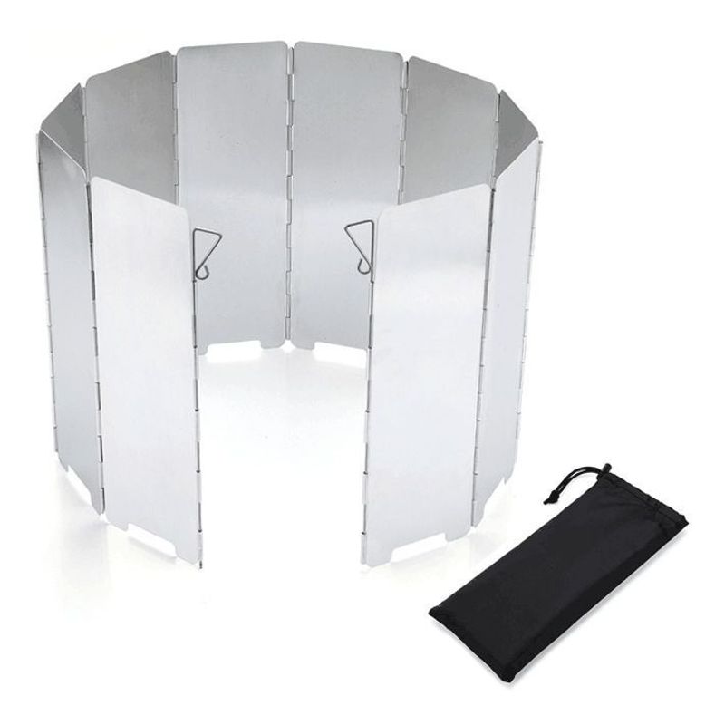 GENERICO - Protector De Viento Para Cocinilla Portatil Camping 84x24cms
