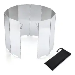 GENERICO - Protector De Viento Para Cocinilla Portatil Camping 84x24cms