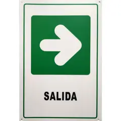 GENERICO - Señalética Salida Derecha 20X30cm PP