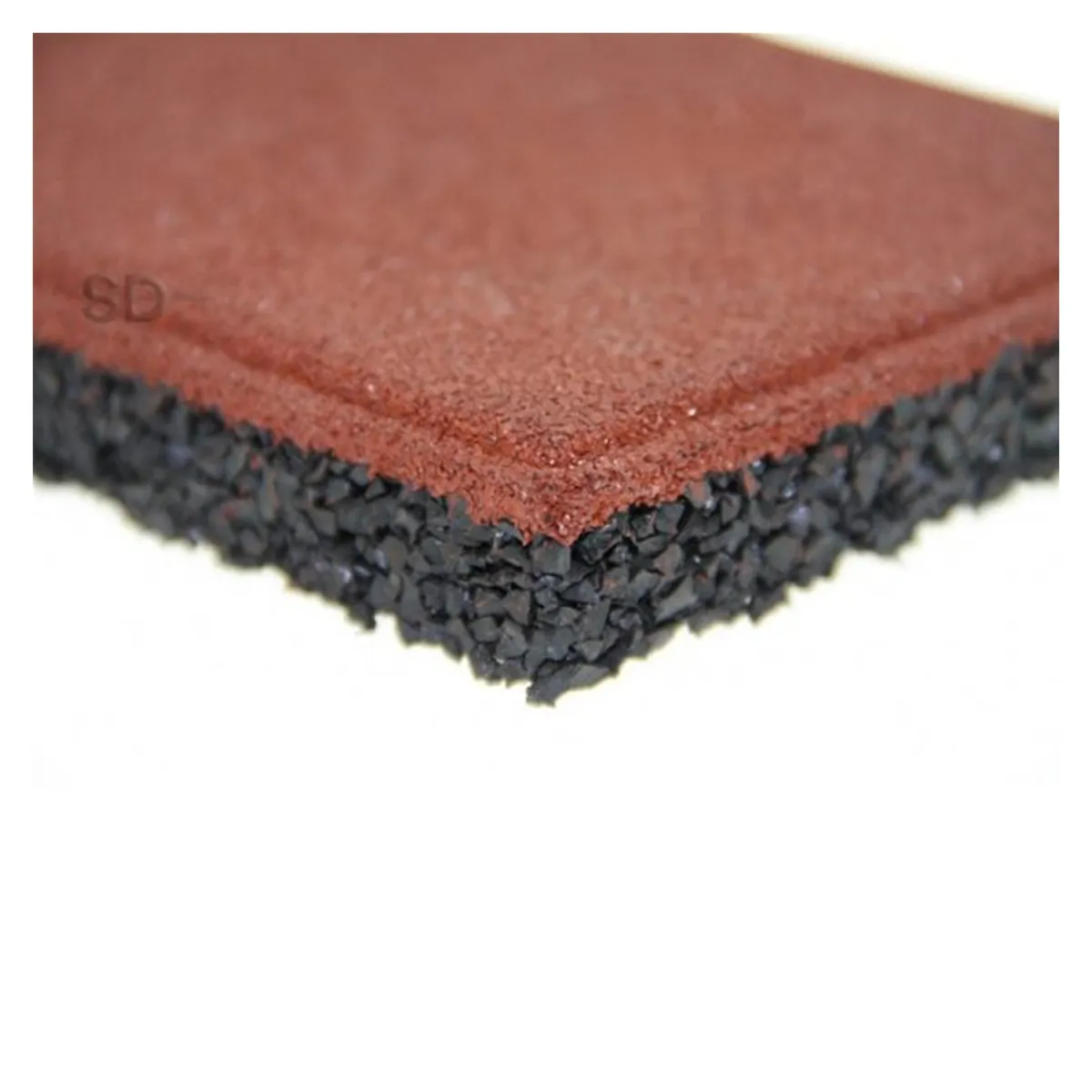 SDFIT - Pack 4x Piso de Caucho Pastelon 50 x 50 x 2 0 mm rojo