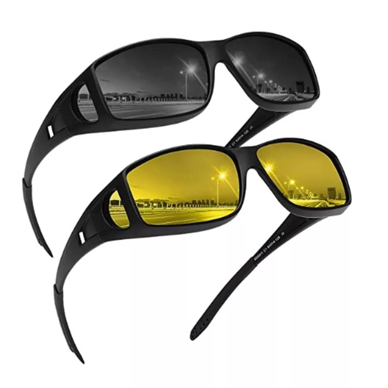 GENERICO - LENTES POLARIZADAS HD VISION 2X1 DIA  NOCHE