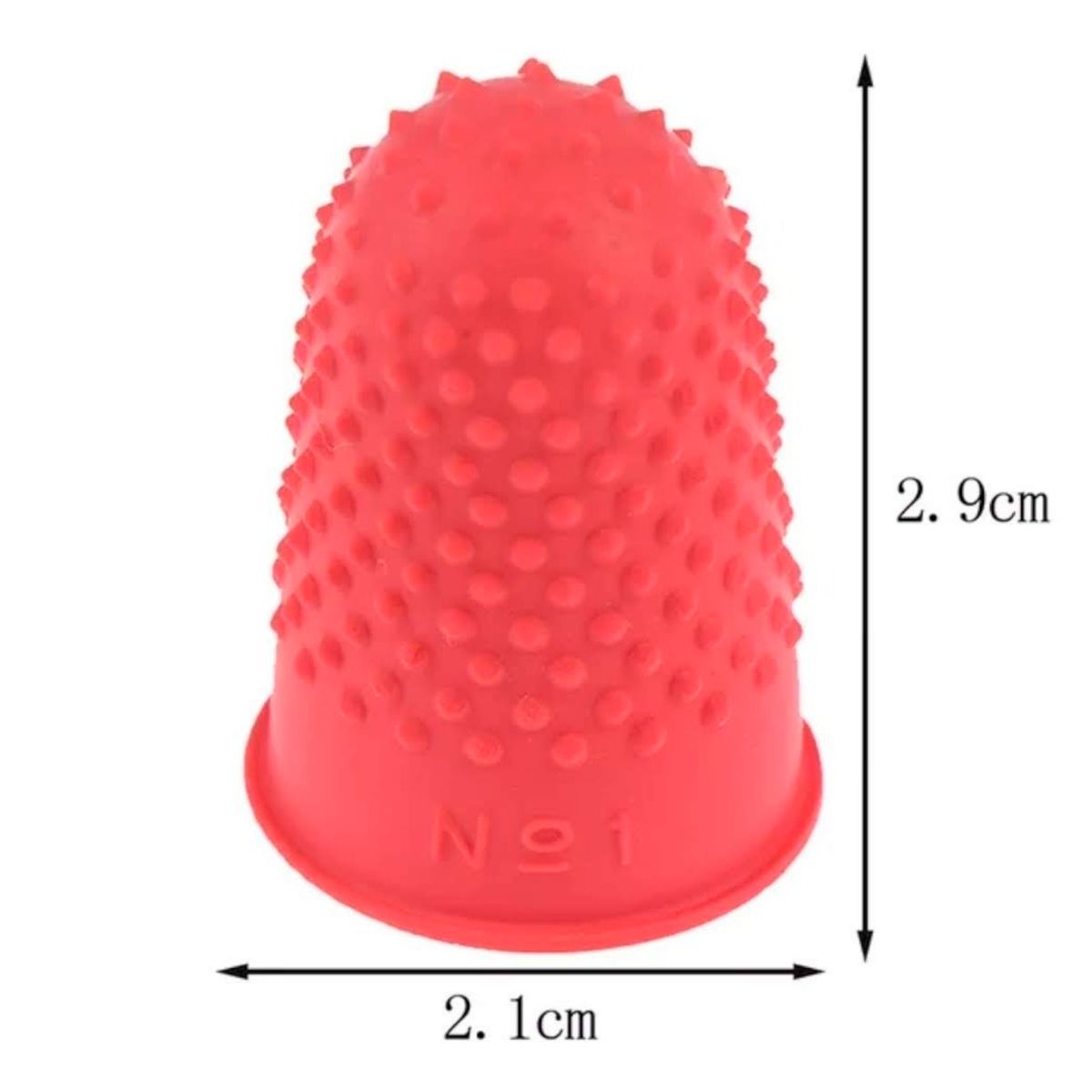 GENERICO - Dedos De Goma Dedales Silicona Oficina Color Rojo