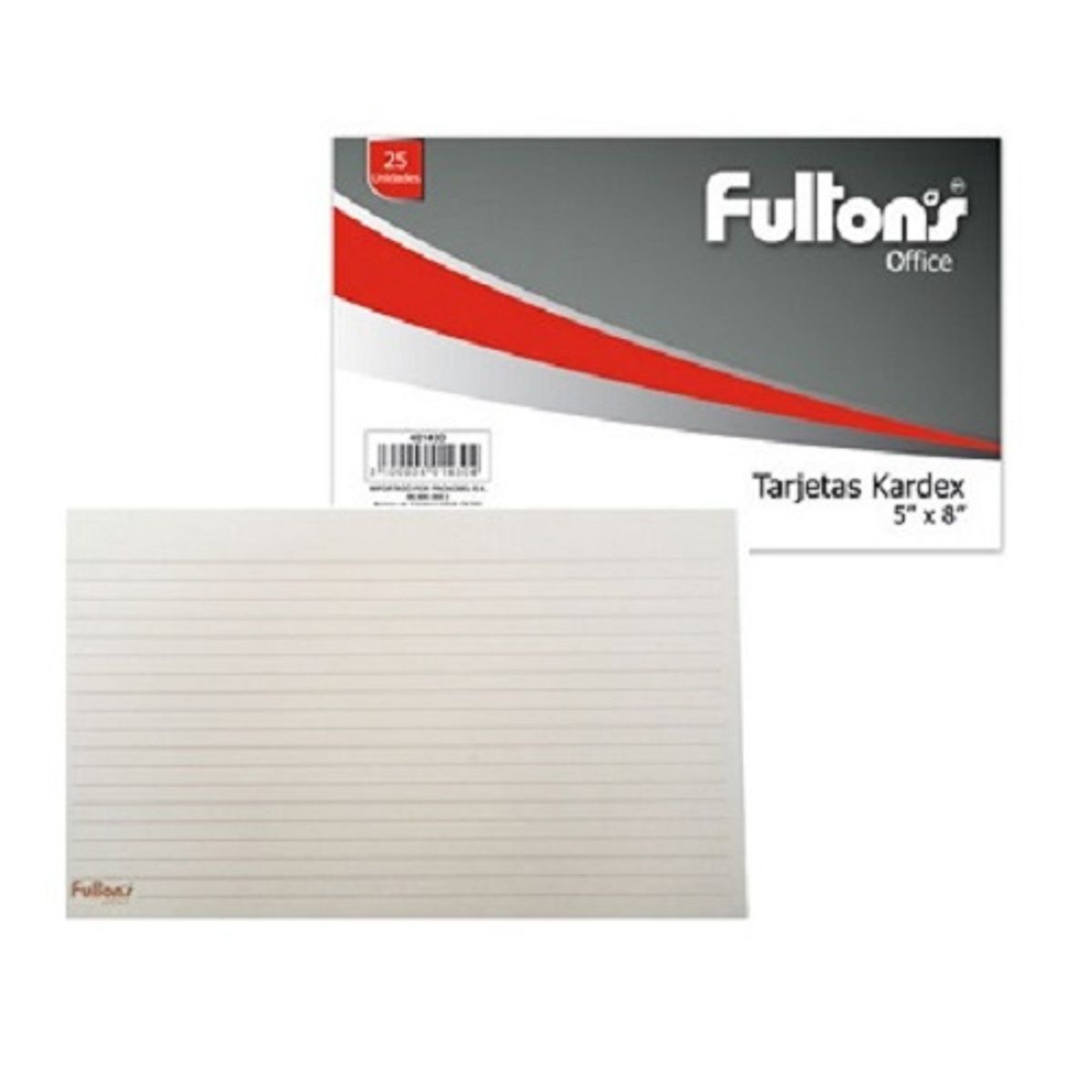 FULTONS - Set tarjetas Kardex 25 unidades