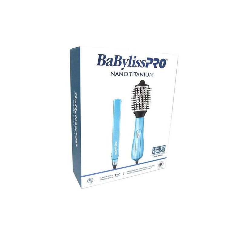 BABYLISS PRO - Kit Babyliss Plancha 2091 Cepillo Secador Voluminizador 64mm