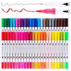 OFERTABKN - 48 Marcadores De Doble Punta Tipo Pincel Colores