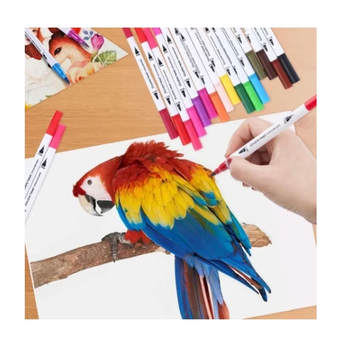 OFERTABKN - 36 Marcadores De Doble Punta Tipo Pincel Colores