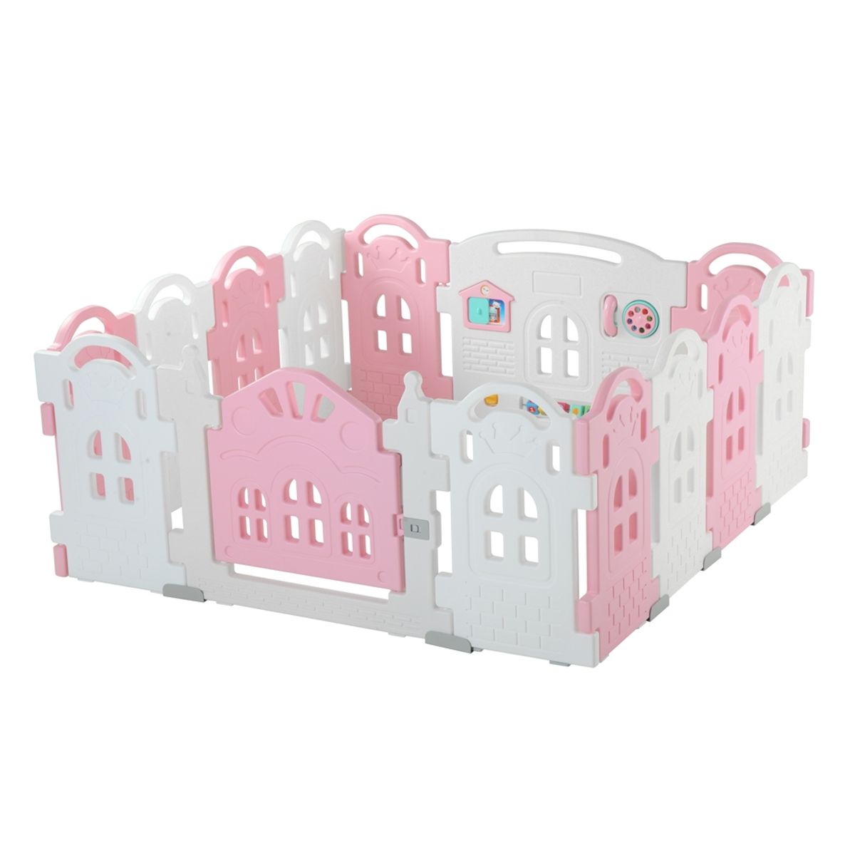 BEBECO - Corral Bebe 122 Rosado Castillo 156x156 cms marca Bebeco