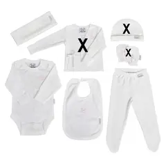 DGU - CONJUNTO MINI SET AJUAR RECIEN NACIDO NIÑA LILI ALGODON PIMA PERUANO