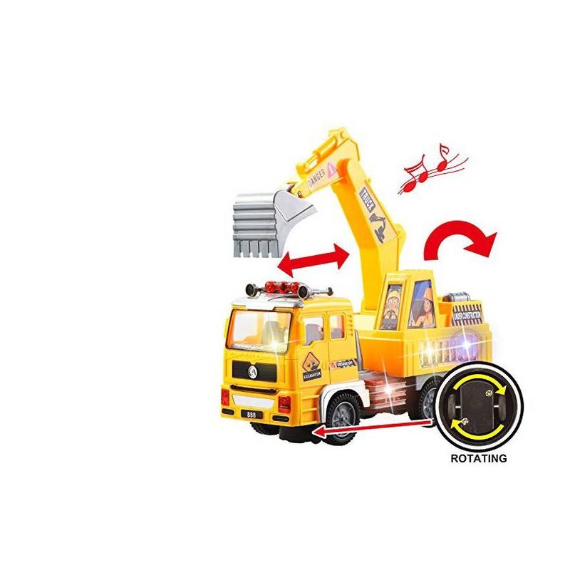 GENERICO - Juguete Camion Excavadora con Sonido Luces y Movimiento