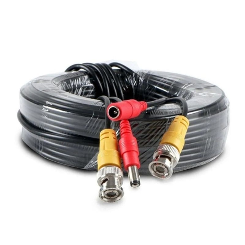 GENERICO - Cable Para Cámaras De Vigilancia Video Y Poder 30 Metros