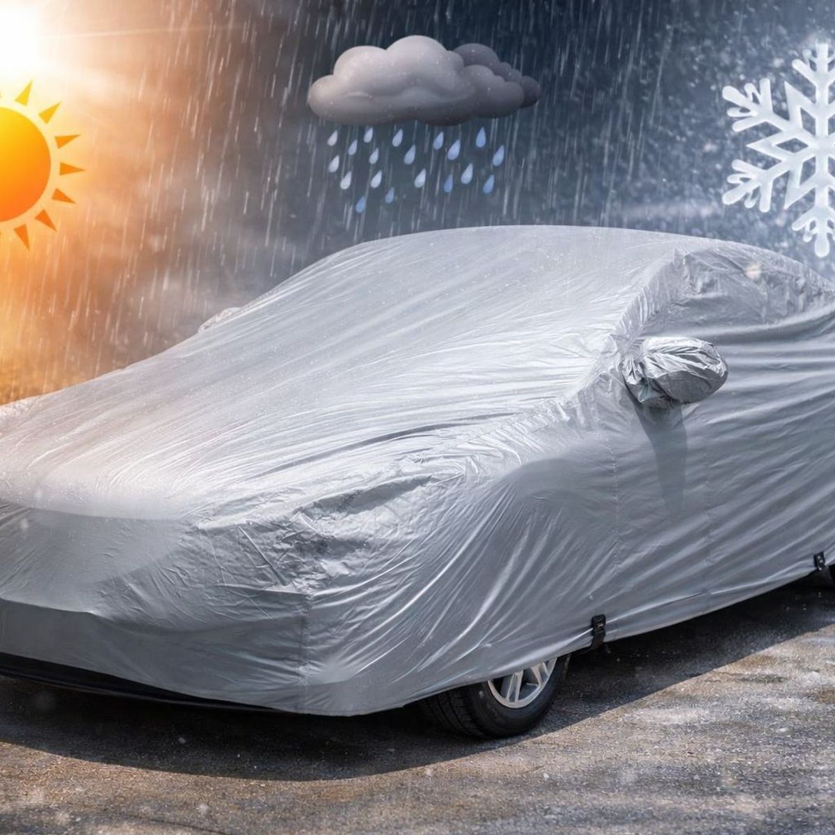 GENERICO - Carpa Funda Para Autos Impermeable Cubre Sol Talla M