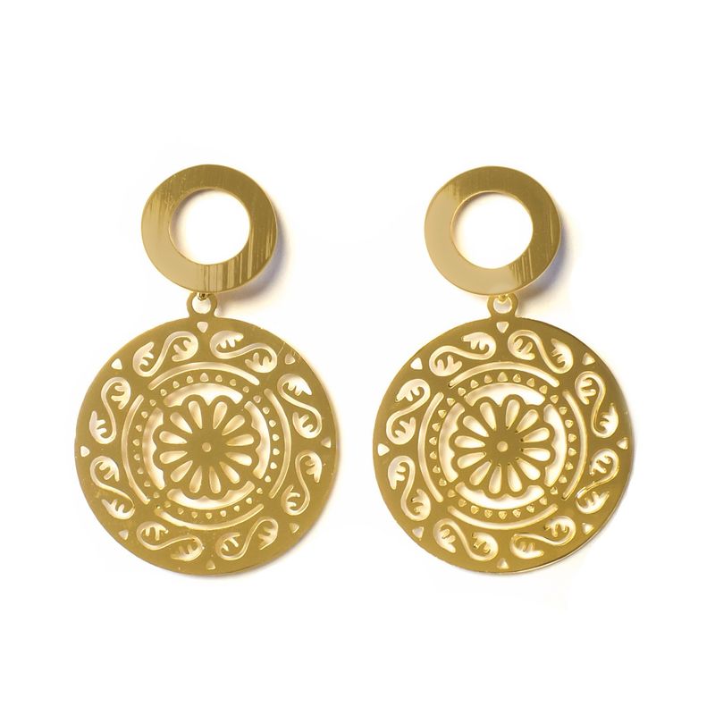 ANDREA COGGIOLA JOYAS - Aros Cloe Enchapado Oro 18K