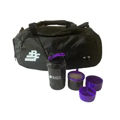 BASKO FITNESS - Bolso Deportivo Pack Shaker Mezclador Morado