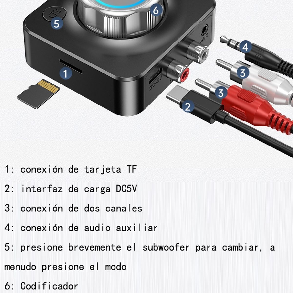 KUANGYE - Receptor Audio Bluetooth Auto Speakers  Entrada Microsd