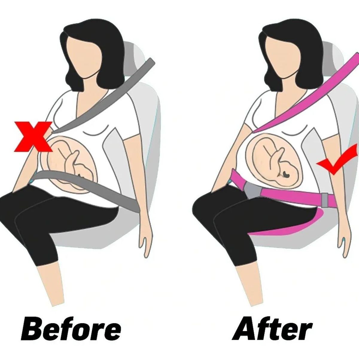 KUANGYE - Cinturón Maternidad Conductora Embarazada Auto