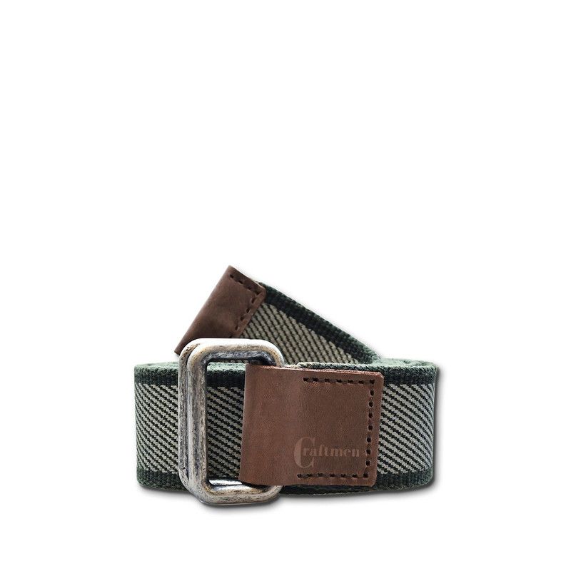 CRAFTMEN - Cinturón Hombre Reata Reversible Beige - Verde MCCCR41-BVSM