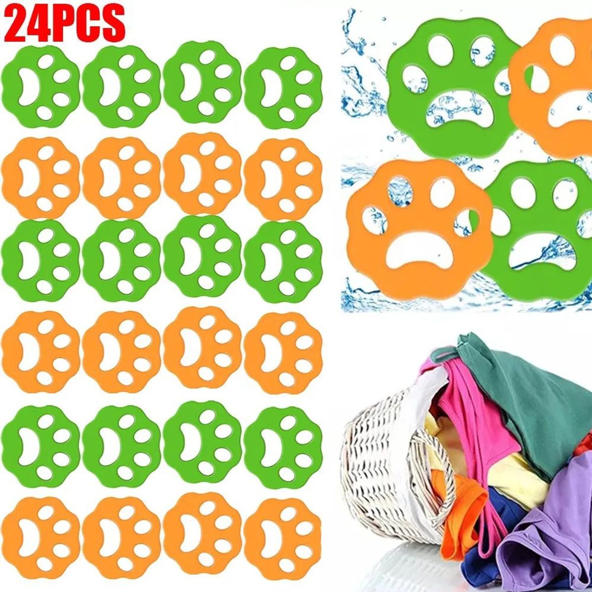 KUANGYE - 24pcs Removedor De Pelo De Mascotas Lavadora Removedor De Pe