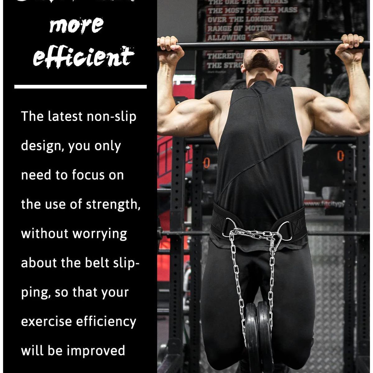 KUANGYE - Cinturón De Lastre Para Pesos Con Cadena Calistenia