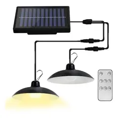 GENERICO - Pack 2 Lamparas + Panel Solar Recargable 240 Watts Ip67