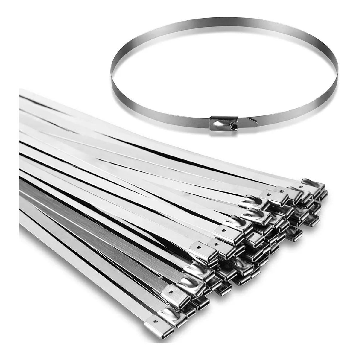 KUANGYE - Abrazadera Metálica Amarra Acero Inoxidable 100 Unidades