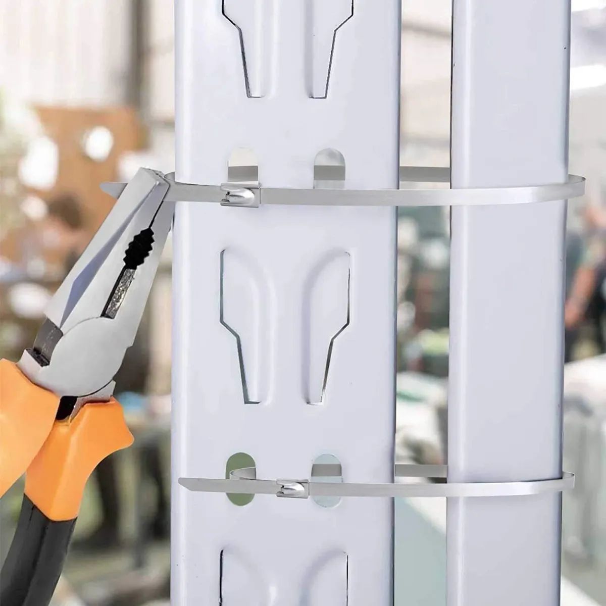 KUANGYE - Abrazadera Metálica Amarra Acero Inoxidable 100 Unidades