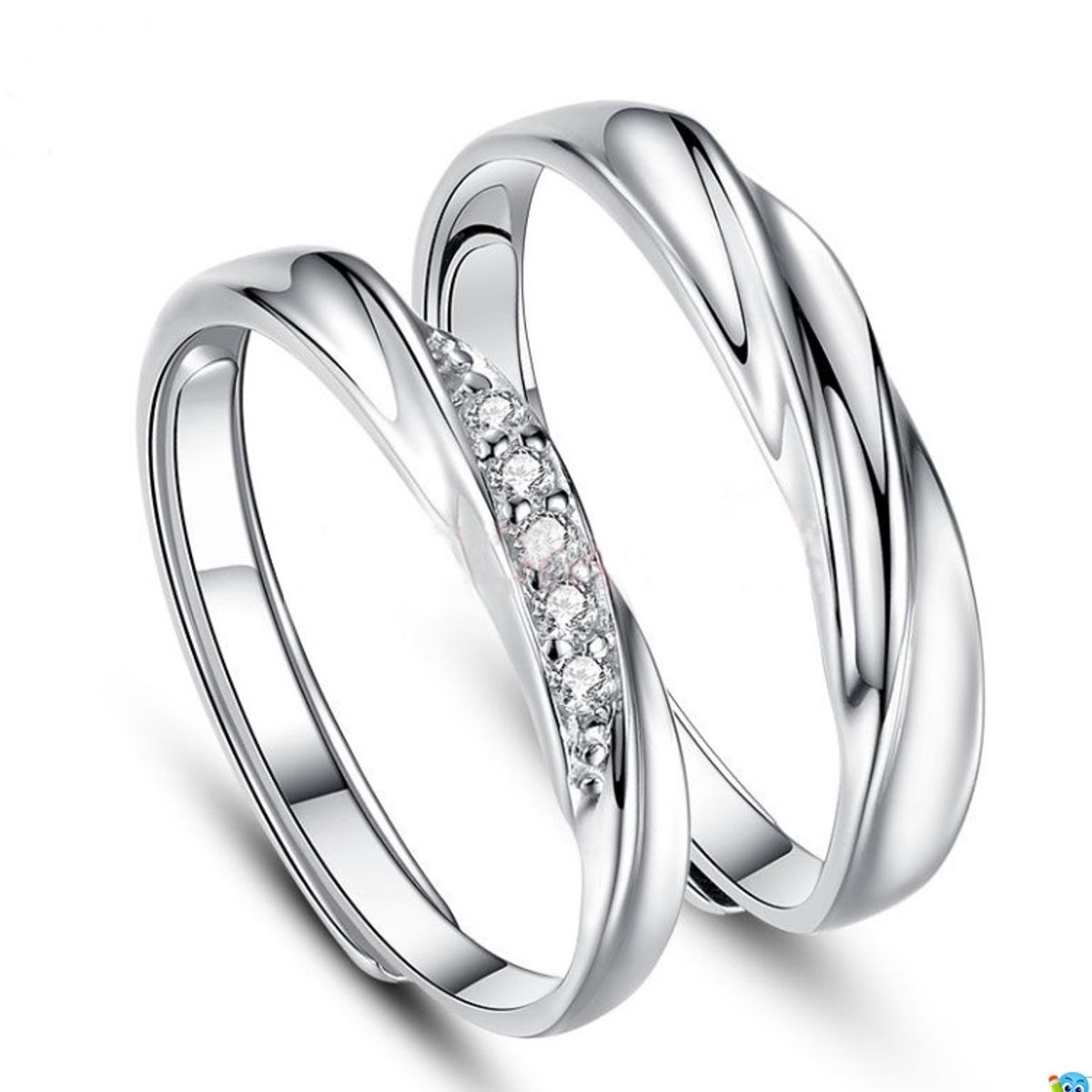 KUANGYE - Anillos Ilusion Ajustables Parejas