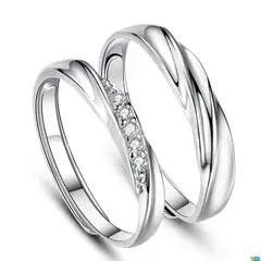 KUANGYE - Anillos Ilusion Ajustables Parejas