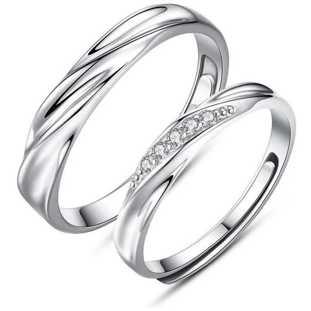 KUANGYE - Anillos Ilusion Ajustables Parejas