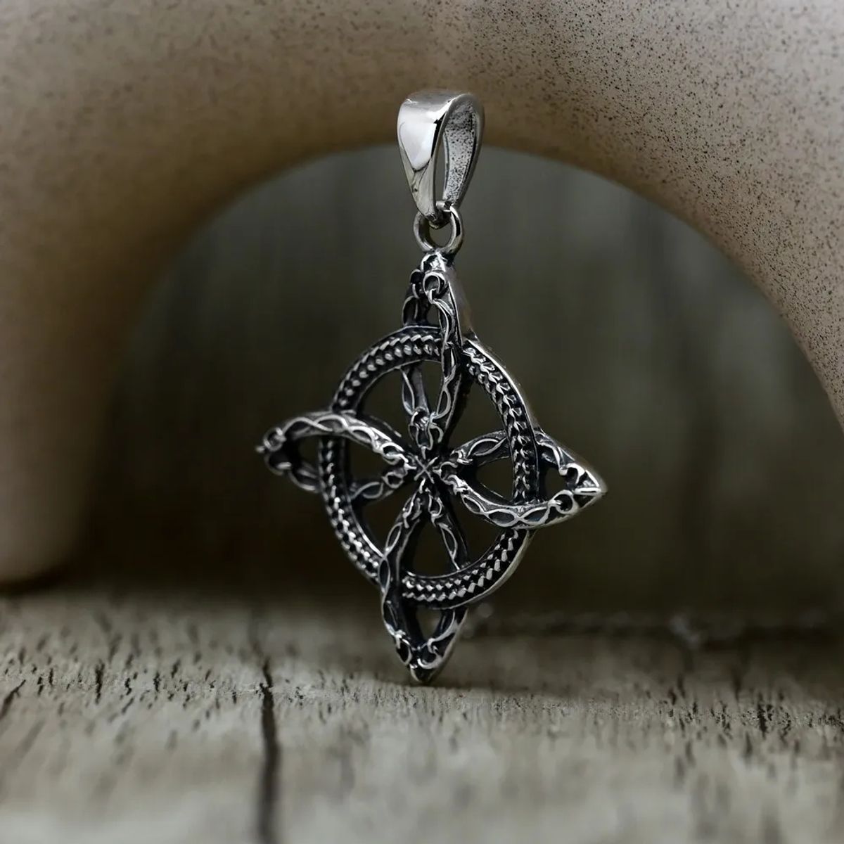 KUANGYE - Colgante Nudo De Bruja Nórdico Amuleto En