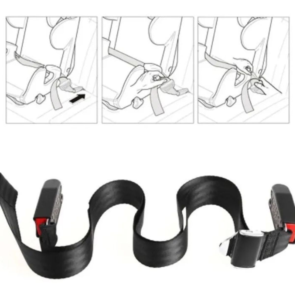 KUANGYE - Cinturón De Fijación Y Seguridad Isofix Para Sillas De Bebe