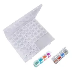 KUANGYE - Caja Organizadora 56 Compartimientos Para Joyas Mostacillas