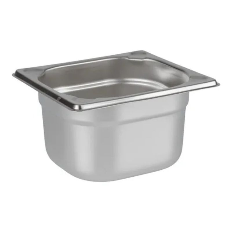 GENERICO - Deposito Gastronomico Acero Inox 16 15cm Con Tapa 17x16