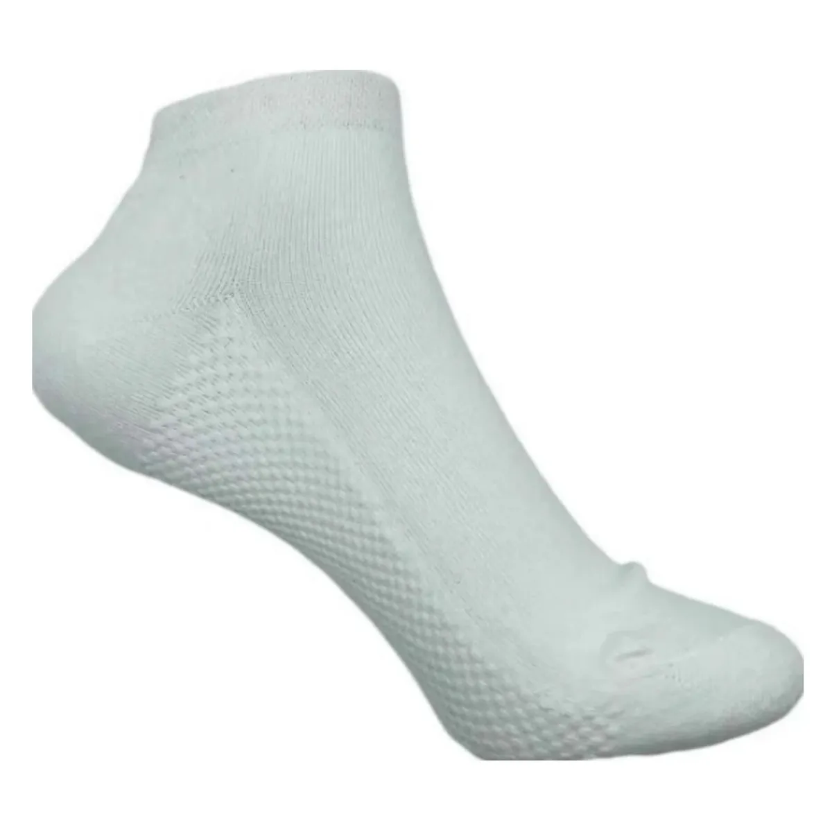 EVERSO - 12 pares Calceta Deportiva Corta Bambú Tobillera Blanca Mujer