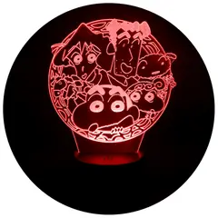 3DILUTION - Lámpara Familia Shinchan Base Negra con App