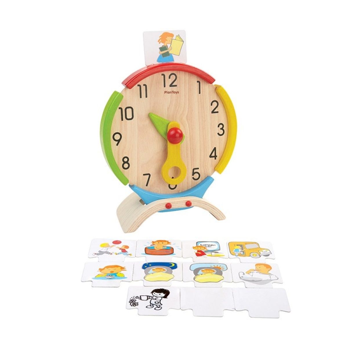 PLANTOYS - Reloj de Madera PLANTOYS Aprende y Juega