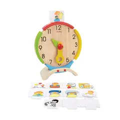 PLANTOYS - Reloj de Madera Aprende y Juega