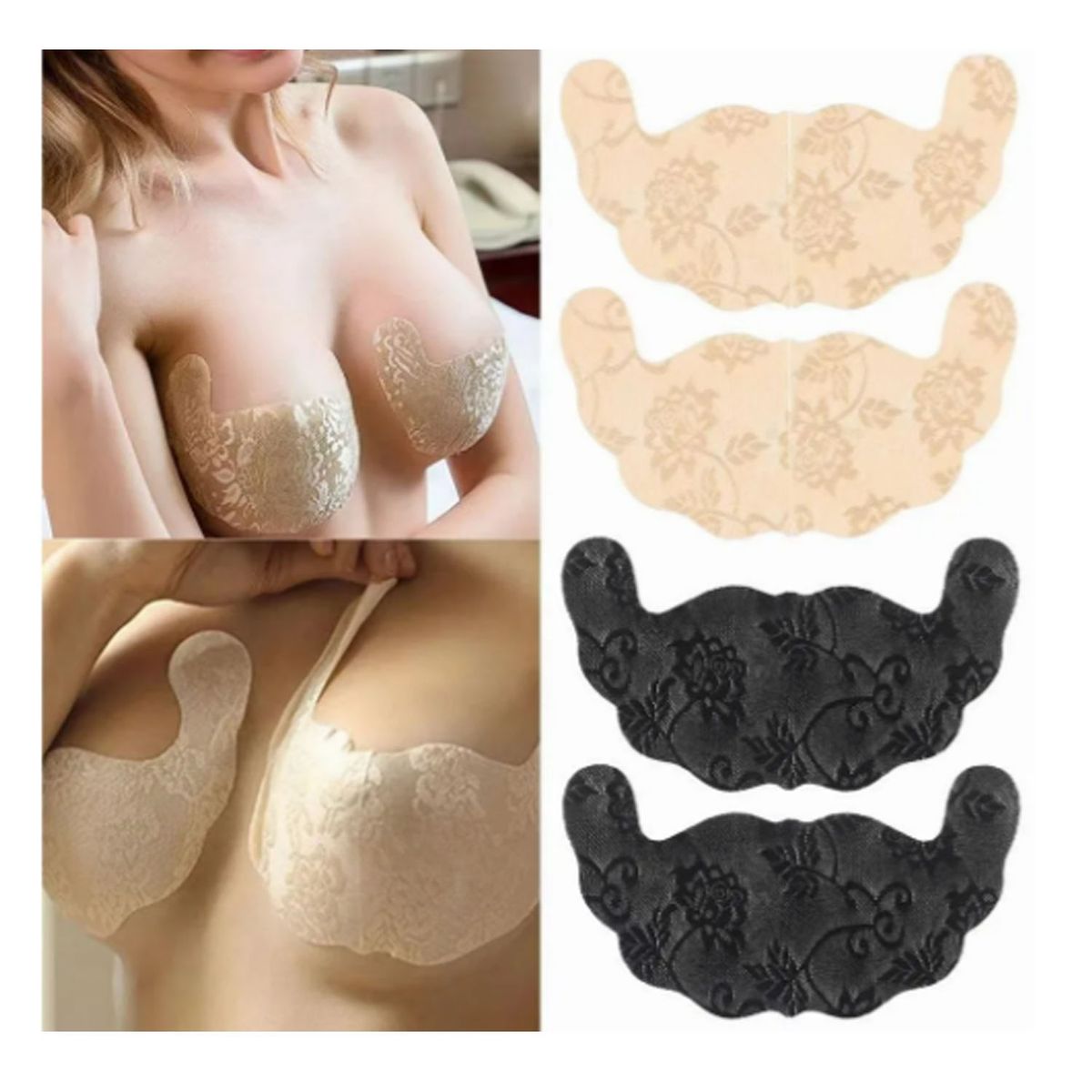 EVERSO - Ropa Interior Desechable De Encaje Parche Mamario En Forma