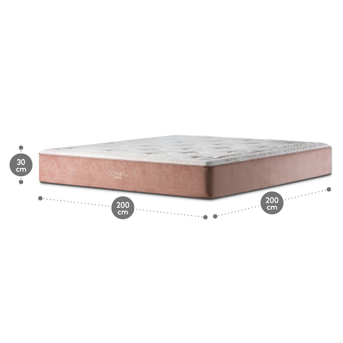 ROSEN - Colchón Rosen Somnus Super King 200 X 200 Cm Rose
