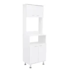 FMFURNITURE - Torre De Horno Cocina 4 Puertas Fm-011B Blanco
