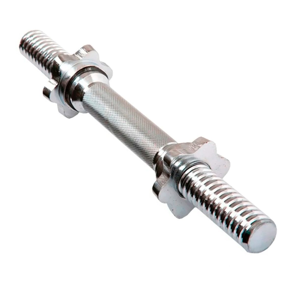 LUMAX - Mancuerna Maciza Cromada Con Tuercas Por Unidad