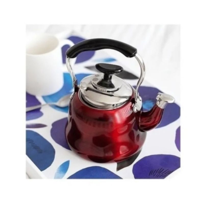 GENERICO - Tetera De Té Con Filtro 1 Lt Rojo Cocina