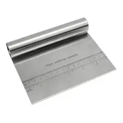 GENERICO - Scraper Para Masa Metálica Con Regla Cortador De Masa Cocina.